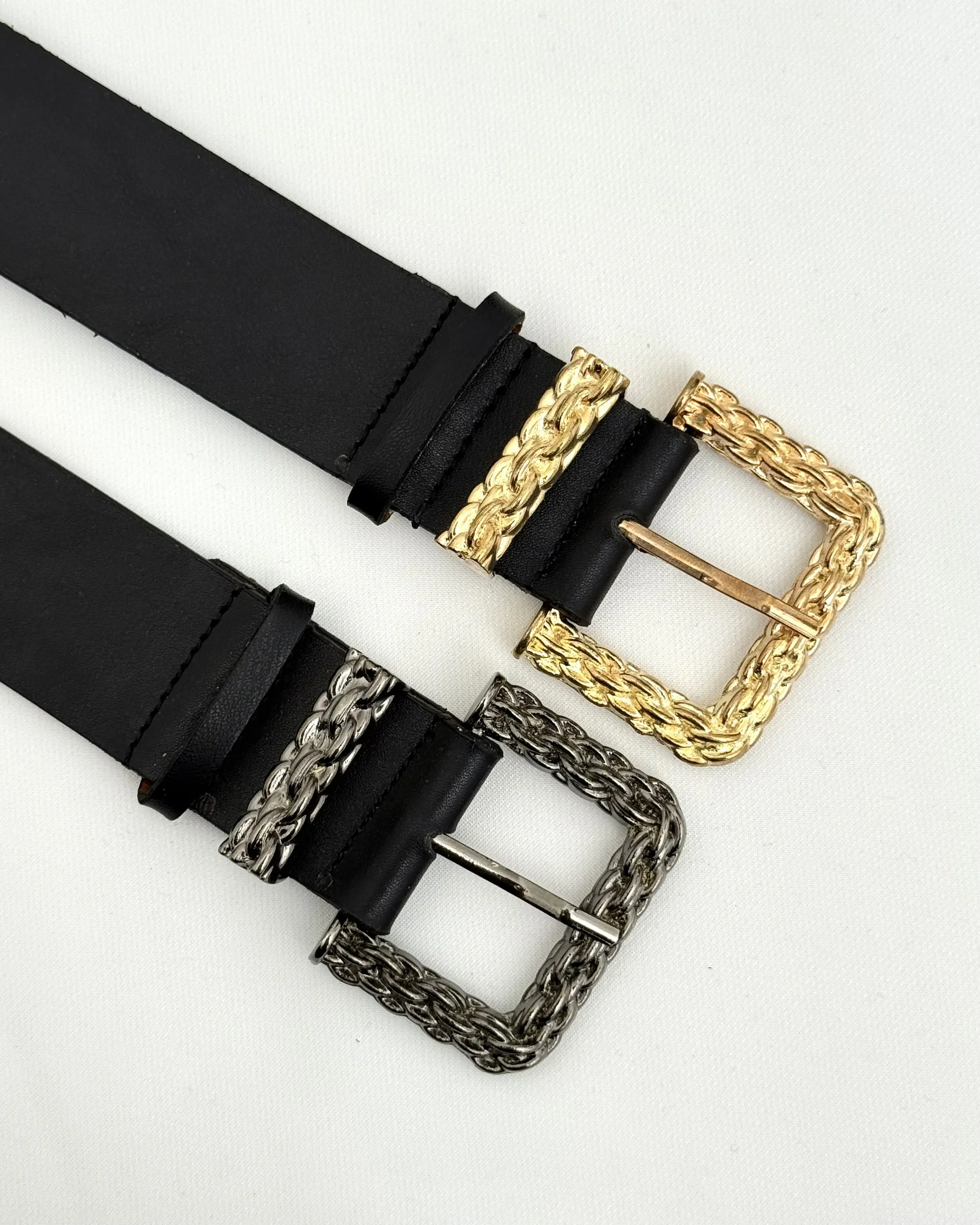 کمربند چرم سگک مربعی